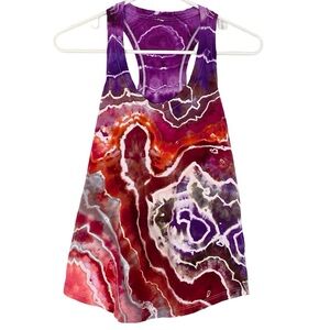 Lululemon Geode Tie Dye Tank Top Shirt Womens Size Small Pima Cotton Racerback